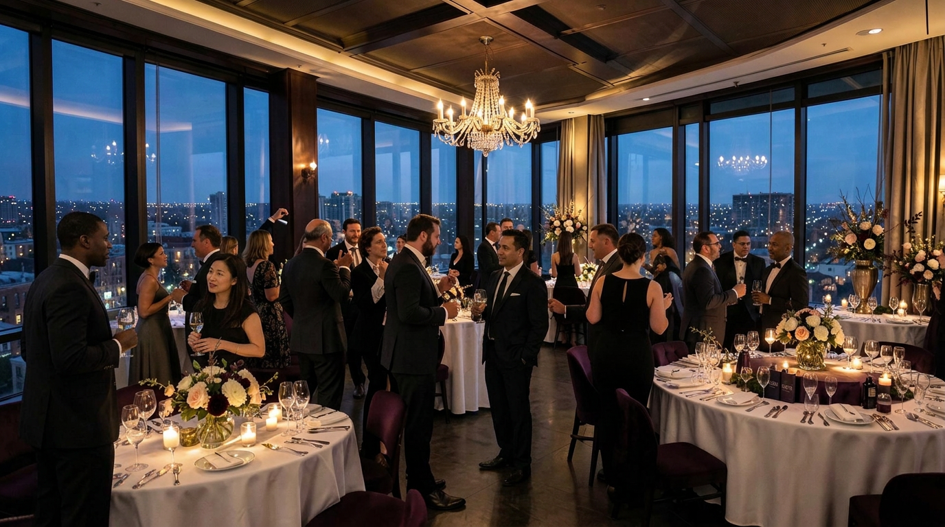 A beautifully finished penthouse celebration